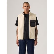Levi's Men's Solid Cream Sleeveless Jacket