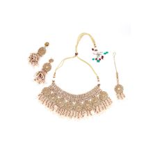 Odette Women Exquisite Necklace, Earrings And Maang Tikka