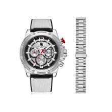 T5 Men Chronograph Silver Dial Analog Watch With Strap - H4327G-A (M)