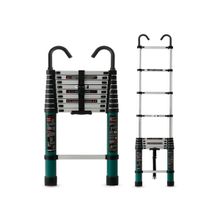 Plantex Aluminium 2.9 Meter Telescopic Ladder Extendable Portable Steps (Green)