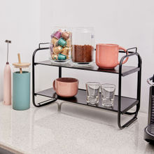 Kaniry Artise of Novelty Clean Up 2 Tier Black Metal Rack