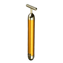 FYOLI Gold T Shaped Electric & Vibrating Face Massager and Face Roller
