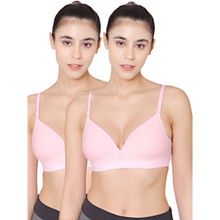 Bodycare Seamless Wire Free Padded Sports Bra-Pack Of 2 - Pink