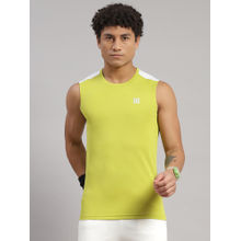 Rock.it Men Solid Round Neck Polyester Green T-Shirt