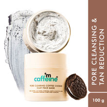 MCaffeine Pore Cleanse Coffee Cookie Detan Face Mask 9% AHA BHA, 3% Charcoal, Coffee Clay Mask