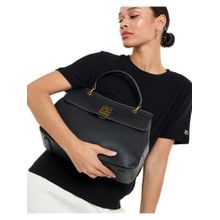 BCBG Black Top Handle Handbag and Detachable Strap