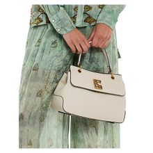 BCBG Off White Top Handle Satchel Bag and Detachable Strap