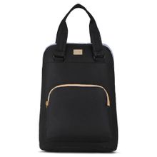 RASHKI Unisex Leo Black Solid-Plain Backpacks