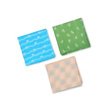 hexafun 100 Perc Organic Cotton Mens Hankies, Pack of 3, Rewind Theme