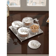 Trovea's Silver Ornate Four-Bowl Tray (260Ml)