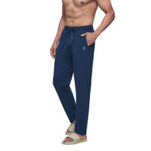 XYXX Men's Cotton Modal Solid Ace Track Pant - Blue