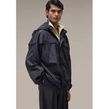 Genes Lecoanet Hemant Men's Premium Black Hooded Nylon Windbreaker Jacket