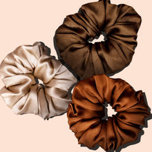 Hair Drama Co. Neutral Scrunchies- I - Set Of 3