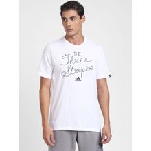 adidas M Brnd Slgn T White Walking T-shirt
