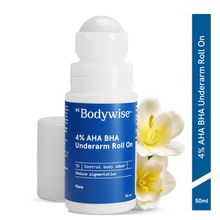 Be Bodywise 4% AHA BHA Underarm Roll On- Prevents Odour, Fades Pigmentation- For Radiant Underarm