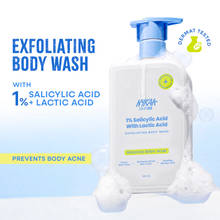 Nykaa 1% Salicylic Acid & Lactic Acid Exfoliating Body Wash - Treats Body Acne & Strawberry Skin