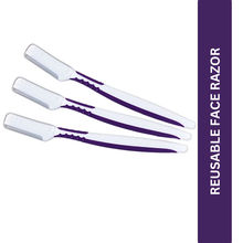 BAKE Reusable Face Razor For Women Facial Hair Suitable For Eyebrows, Upper Lip & Chin - Pack Of 3