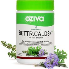 OZiva Bettr.CalD3+, Plant-Based Calcium & Vitamin D3 for Stronger Bones & Joints, Better Absorption