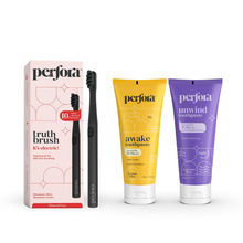 Perfora Electric Toothbrush And Daily Routine Toothpaste Combo - Charcoal Grey