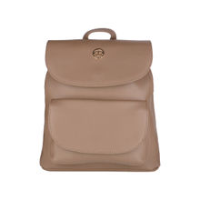 Gio Collection Women's Tan Solid Backpack