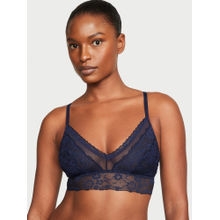 Victoria's Secret Navy Blue Posey Lace Curvy Bralette