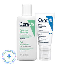 CeraVe Facewash & PM Moisturizer Combo with Ceramides - Evening Routine for Oily Skin