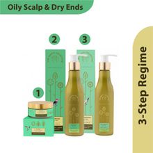 The Earth Collective Oily Hair 3-Step Regime - Hair Mask + Shampoo & Conditioner For Oily Scalp