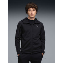 Puma Black Evo stripe Men's Warm Full-Zip Hoodie