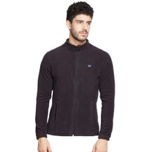 WILDCRAFT Men Regular Fit Fleece Jackets-black
