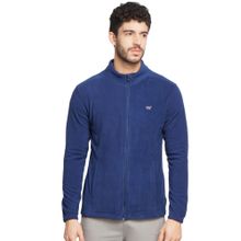 WILDCRAFT Men Regular Fit Fleece Jackets-navy