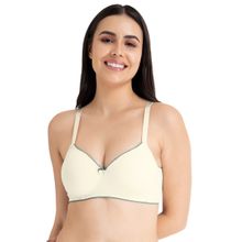 Amante Solid Padded Non-wired Full Coverage T-shirt Bra - White
