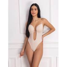 Chelvet Backless Plunge Thong Shapewear
