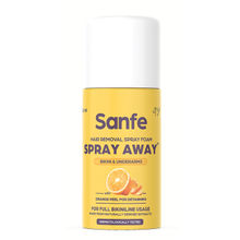 Sanfe Hair Removal Spray Foam Spray Away Bikini & Underarms With Orange Peel For Detanning