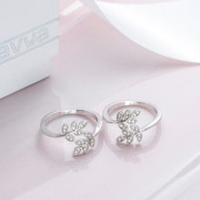 Zavya Leafy CZ Rhodium Plated 925 Sterling Silver Toe Ring