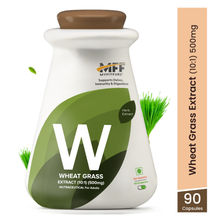 MyFitFuel Wheat Grass Extract (10:1) 500mg, 10x Powerful. Helps Body Cleaning, Immunity(90 Capsules)