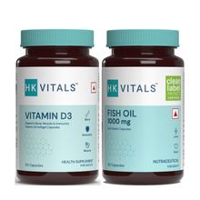 HealthKart Hk Vitals Vitamin D3 (2000 Iu) With Fish Oil (1000mg Omega 3 With 180mg Epa & 120mg Dha)