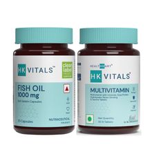 Healthkart Hk Vitals Multivitamin And Fish Oil Combo For Women & Men