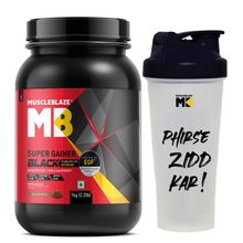 Muscleblaze Super Gainer Black With Egf - Chocolate With Shaker (Combo Pack)