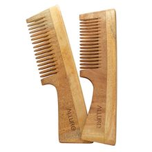 Allure Wooden Neem Comb CD-02 - Pack of 2