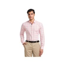 Park Avenue Slim Fit Checkepink Pink Shirt