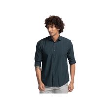 Park Avenue Slim Fit Stripes Dark Green Shirt