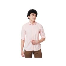 Parx Slim Fit Solid Light Pink Shirt