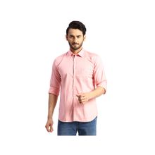 Parx Slim Fit Solid Light Red Shirt