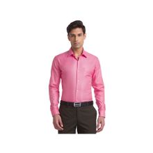 Raymond Contemporary Fit Self Design Pink Shirt