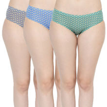 Groversons Paris Beauty Regular Inner Elastic Assorted Panties (PO3) - Multi-Color