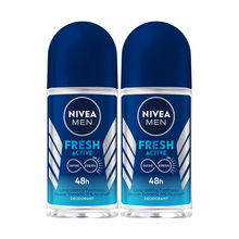 NIVEA MEN Fresh Active Deodorant Roll On - Pack of 2