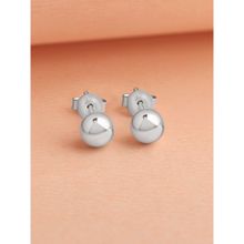 925 Silver 6 MM Ball Stud Earring for Women and Girls