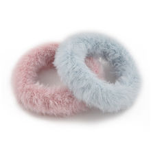 Toniq Set Of 2 Cute Fluffy Fur Pastel Rubber Band For Women(AWXXH10 A)
