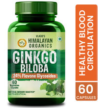 Vlado's Himalayan Organics Ginkgo Biloba 500mg with Brahmi for Better Concentration and Memory
