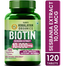 Vlado's Himalayan Organics Biotin 10000 Mcg Supplement Keratin AminoAcids & Multivitamin Tablets